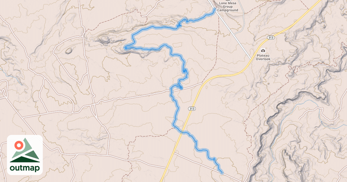 Map of Big Lonely Trail
