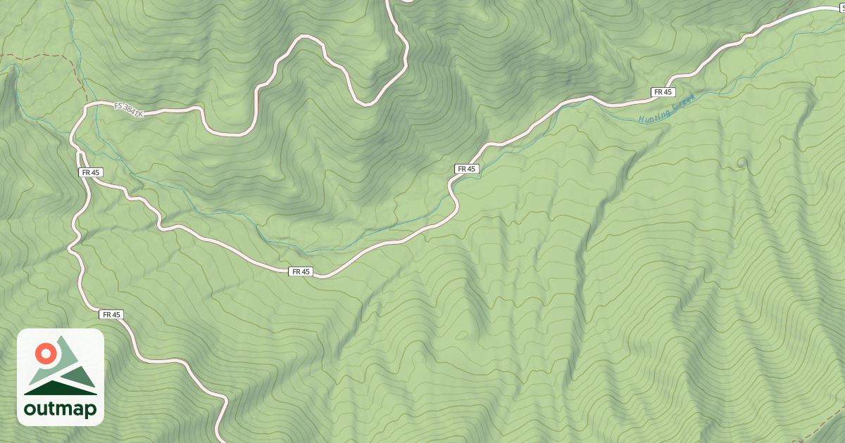 Map of HUNTING CREEK