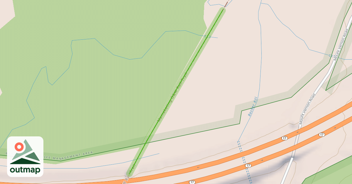 Map of Mamakating O&W Rail Trail
