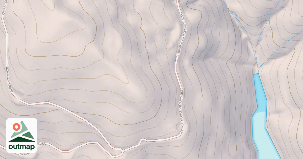 Map of CLAWTON GULCH N SPUR