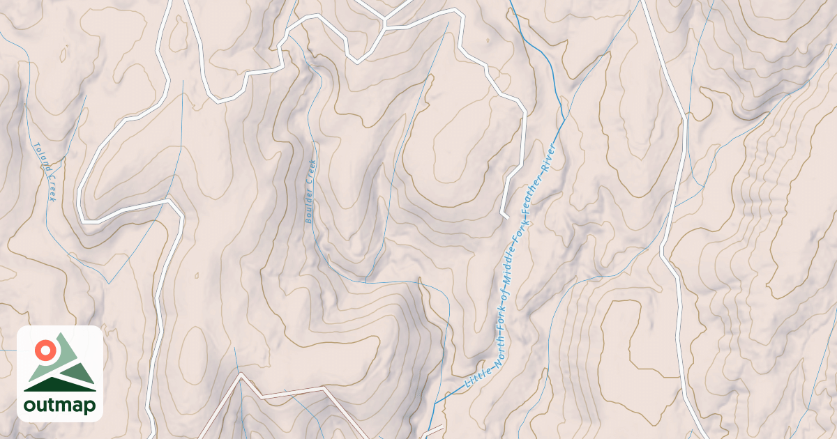 Map of BOULDER SPUR