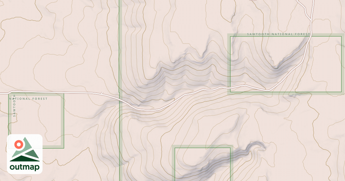 Map of NORTH FORK
