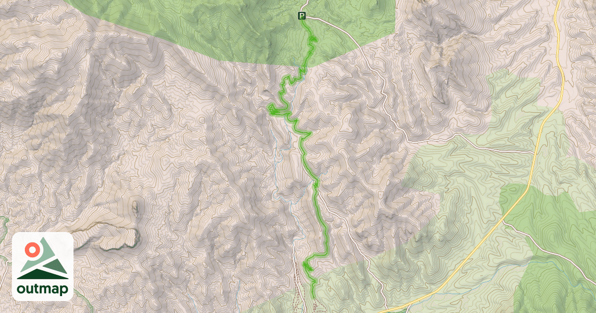 Map of Hell Hole Trail