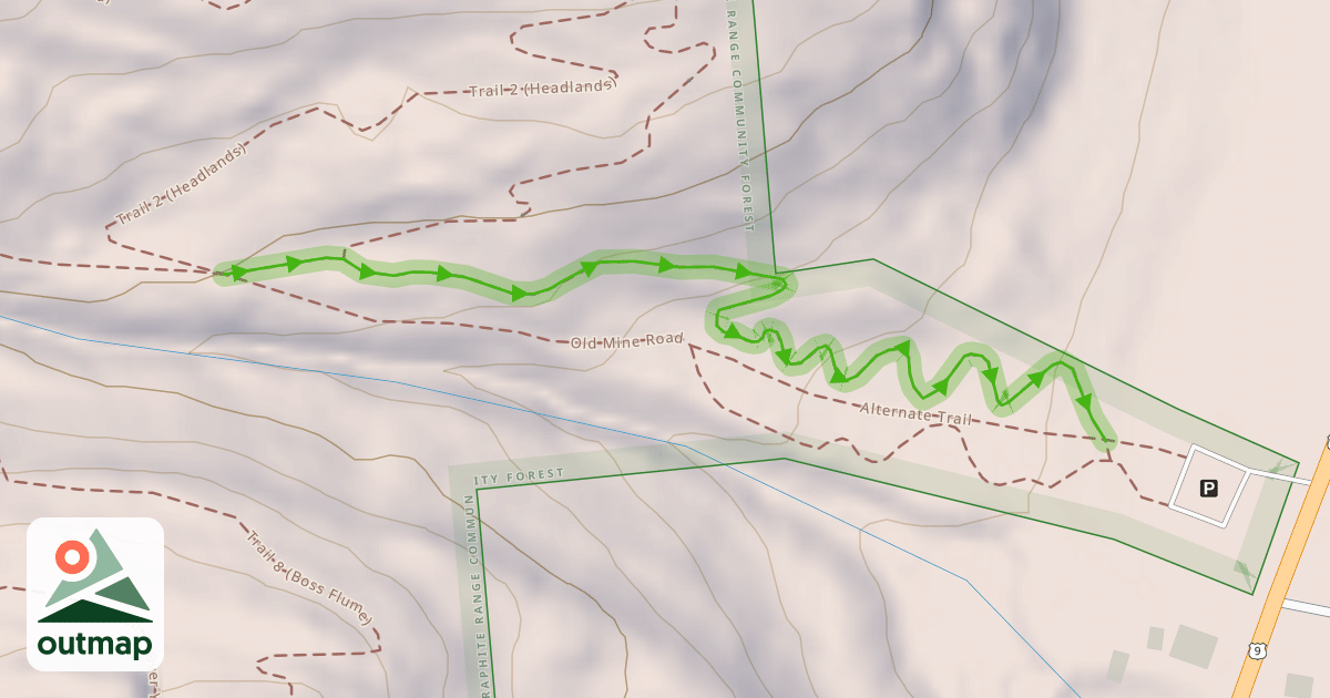 Map of Trail 1 (Metamorphic)
