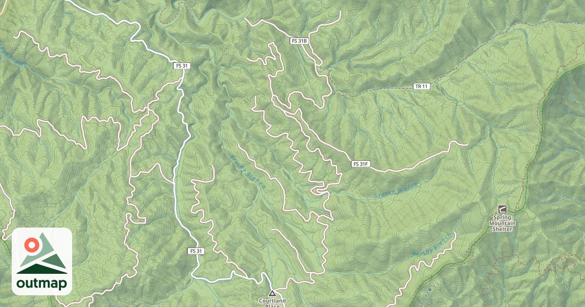 Map of LITTLE PAINT CREEK