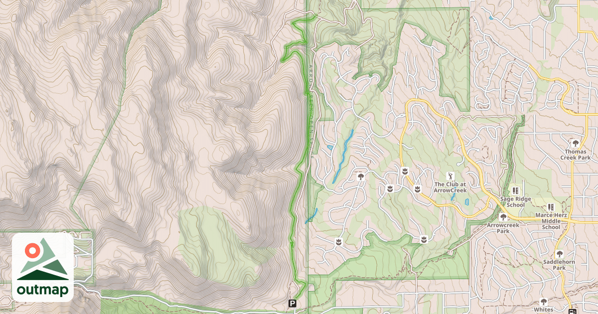 Map of Sierra Front Trail