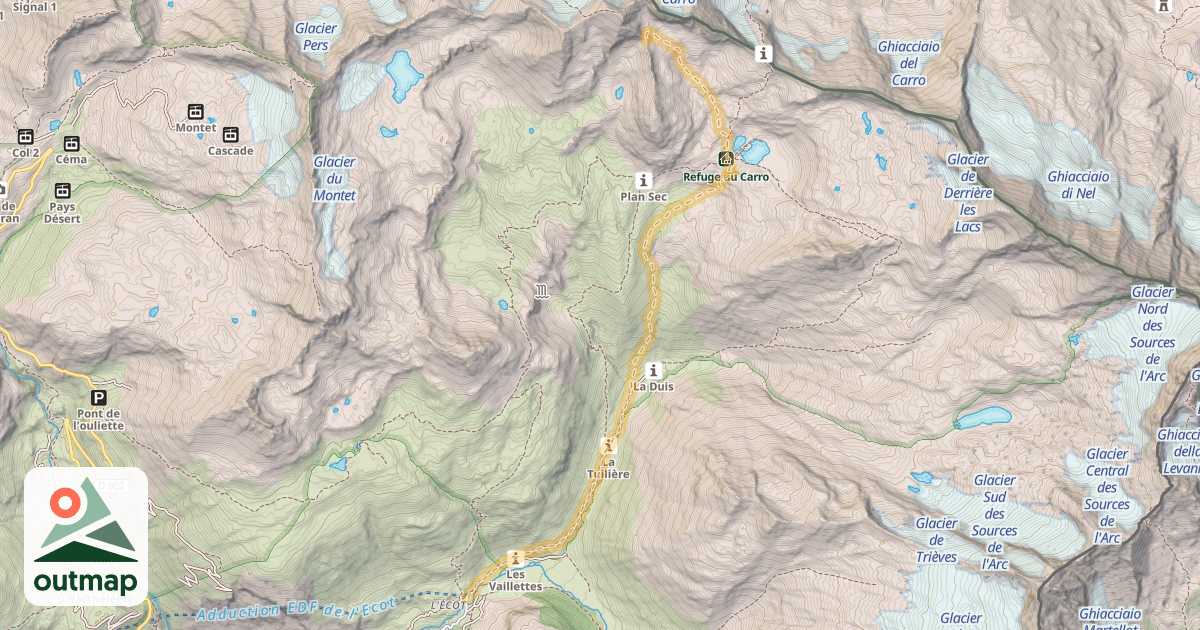 Map of Col de Gontière — L'Écot