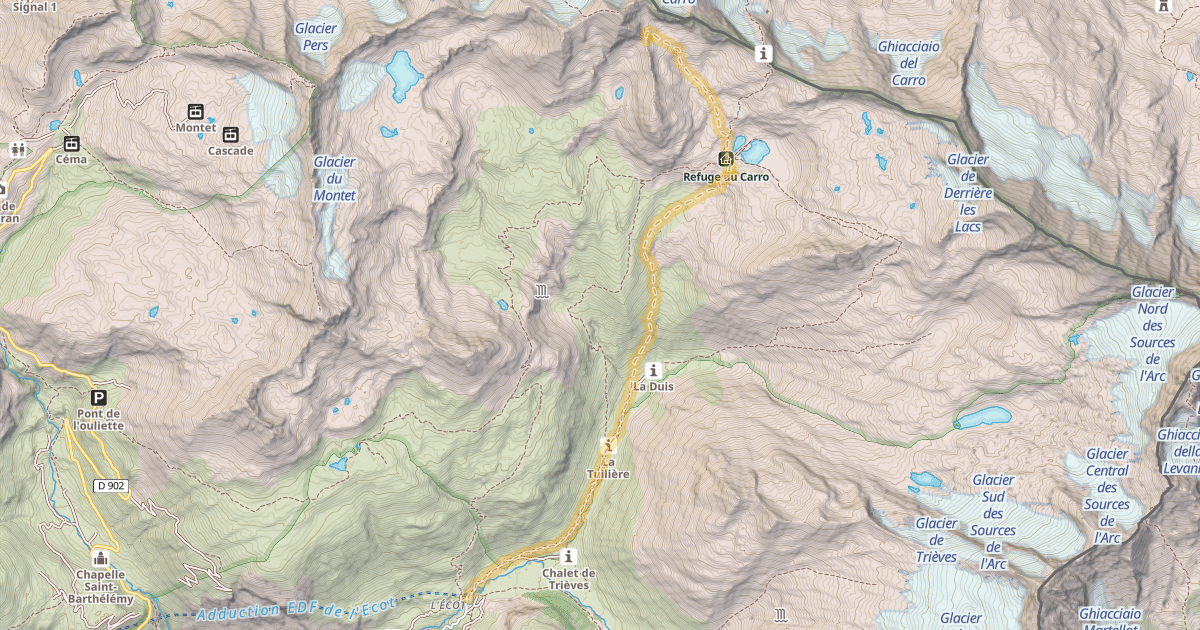 Map preview of Col de Gontière — L'Écot