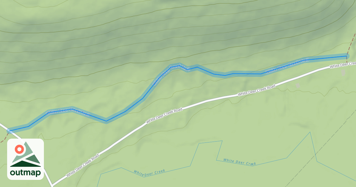 Map of White Deer Creek Trail