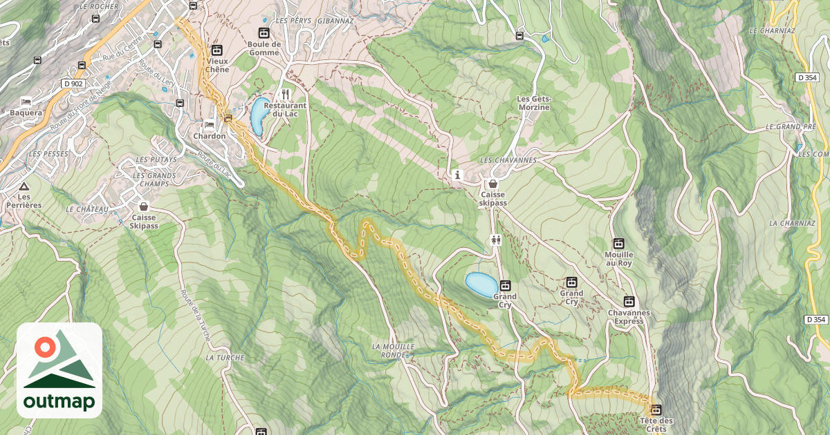 Map of La montée des Chavannes