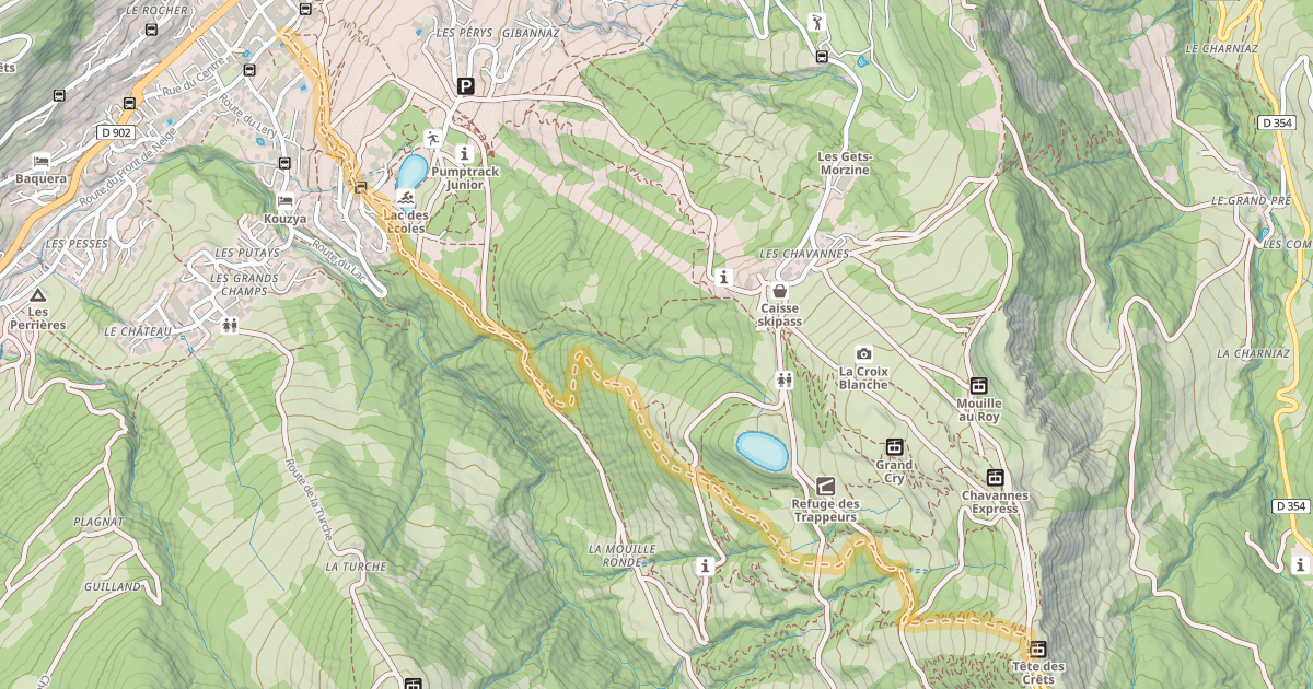 Map preview of La montée des Chavannes