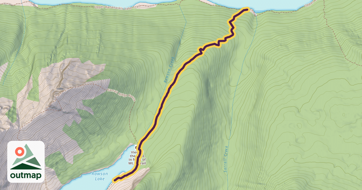 Map of Rawson Lake Trail