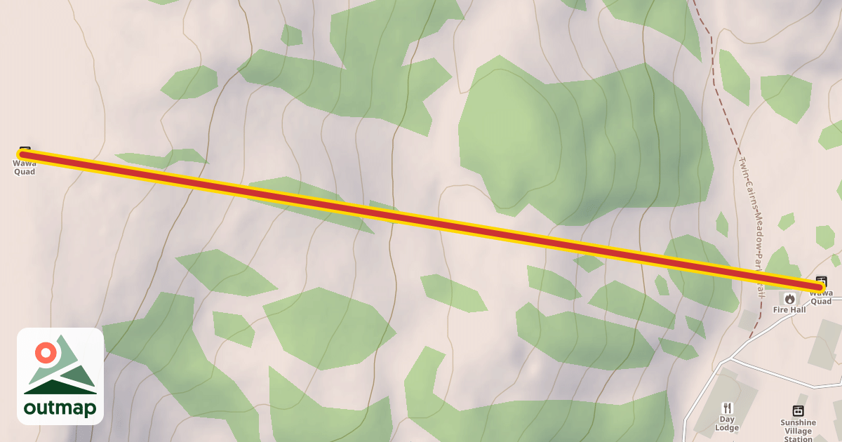 Map of Wawa Quad Chair