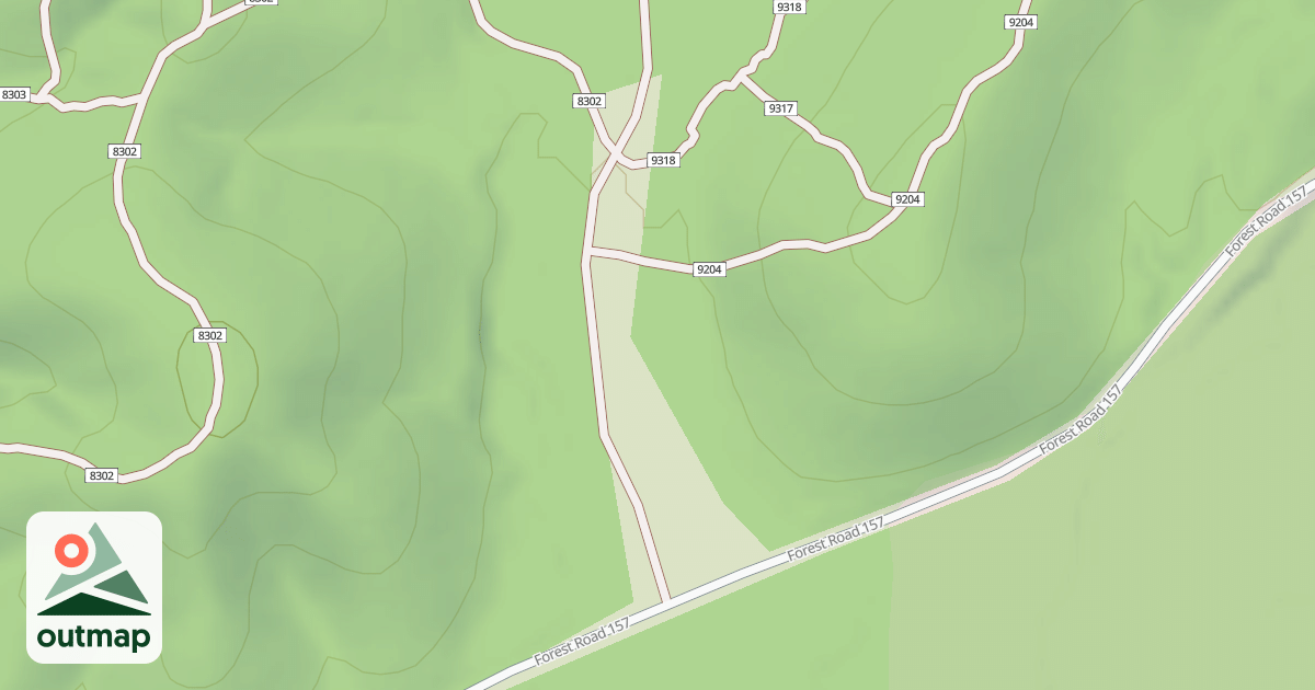 Map of OHV PT F TRAIL ACCESS ROAD