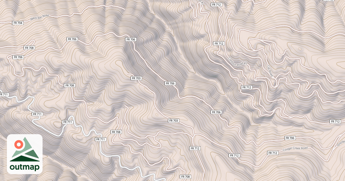 Map of MOSCOW BAR RIDGE