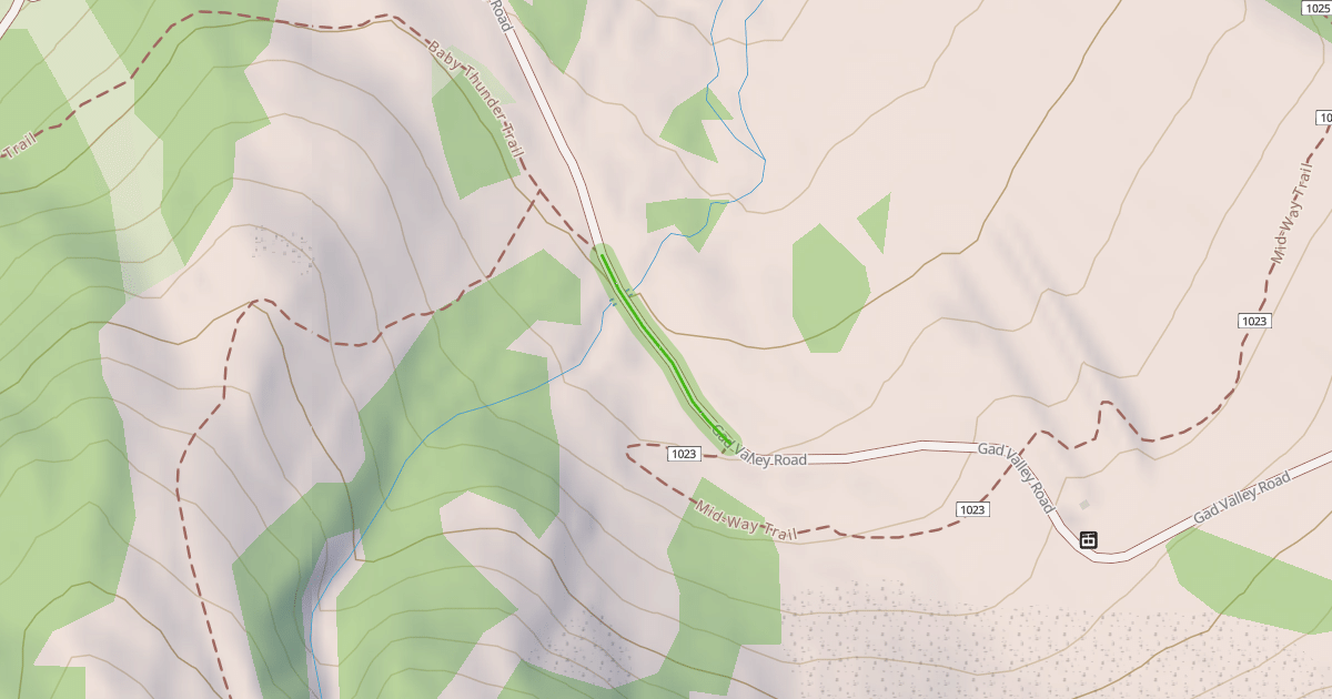 Map preview of Gad Valley Road