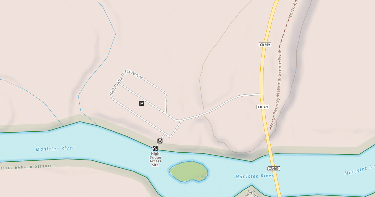 Map preview of HIGH BRIDGE RIVER ACCESS