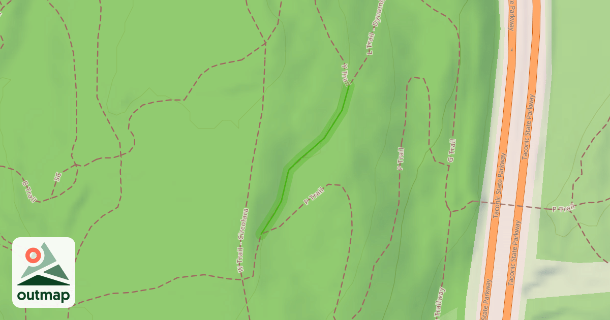 Map of L Trail - Dynamite Run