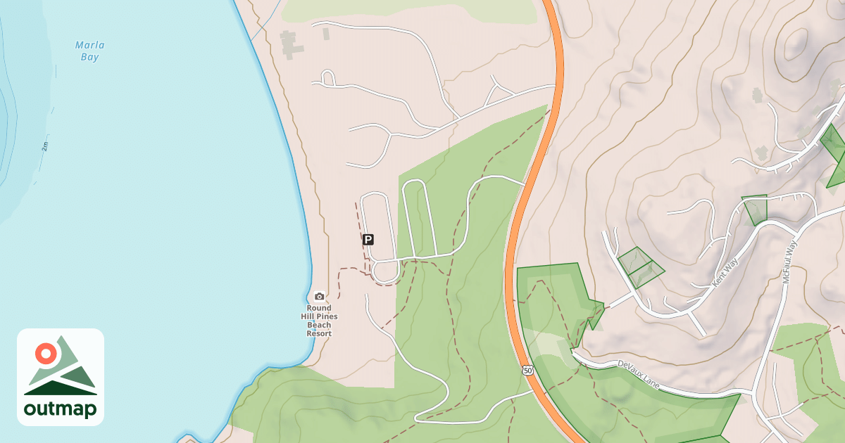 Map of HIGHWAY 50 PARALLEL