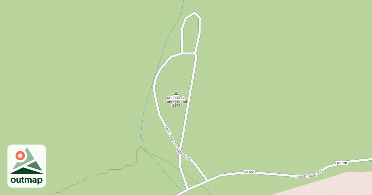 Map of MILL CREEK CAMPGROUND