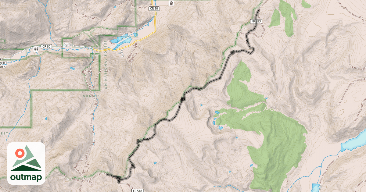 Map of Continental Divide NST