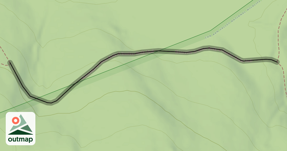 Map of Connector to Moon Rocks & HooDoo Rocks Trail