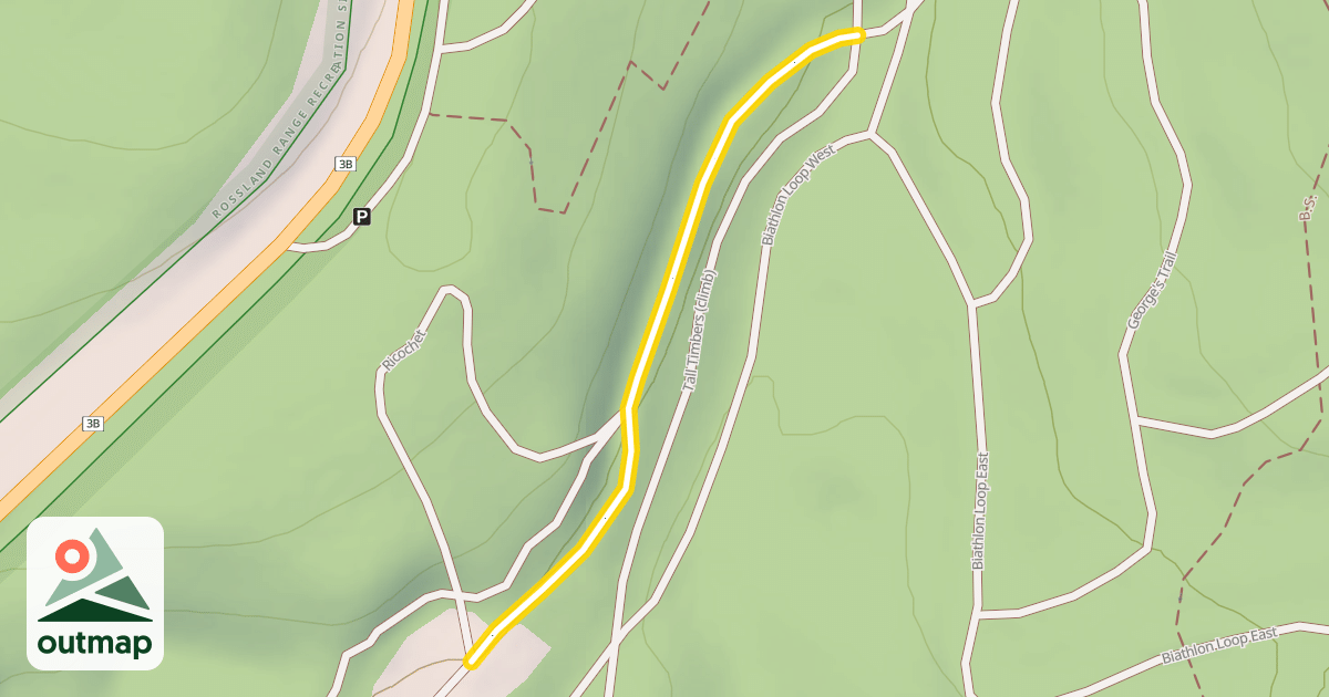 Map of Biathlon Loop West