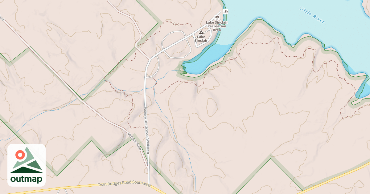 Map of SINCLAIR LAKE