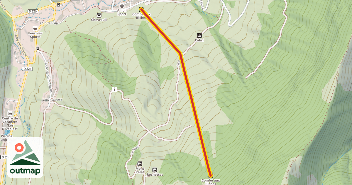 Map of Combe aux Biches