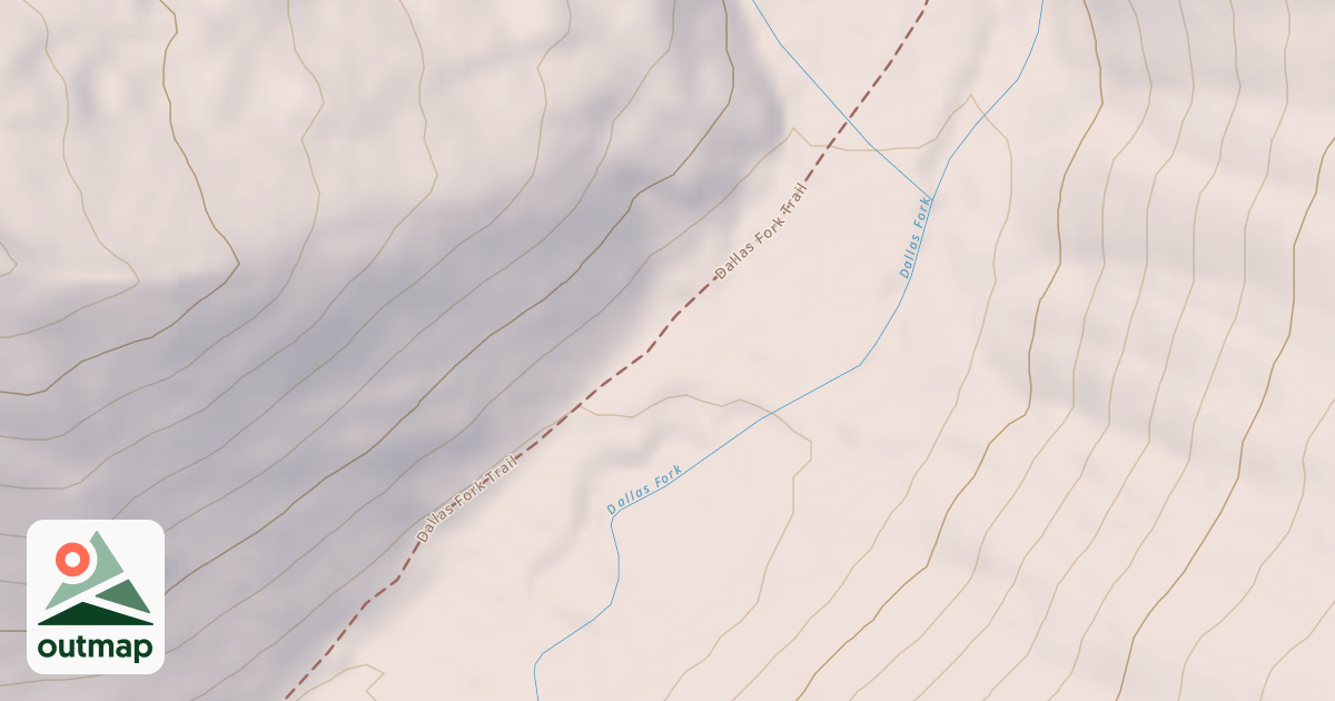Map of Dallas Fork Snowmobile