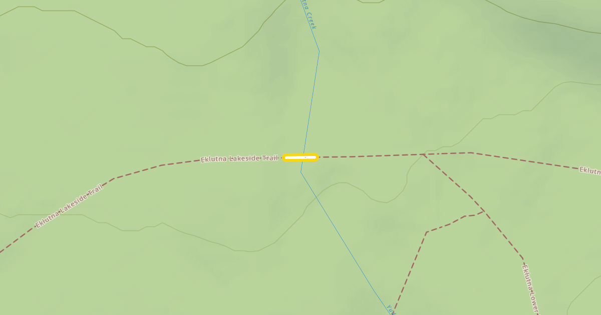 Map preview of Eklutna Lakeside Trail