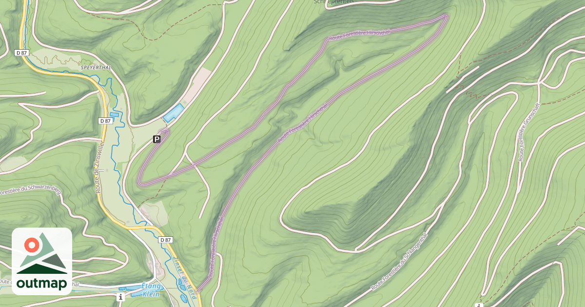 Map of Route Forestière Hirschthal
