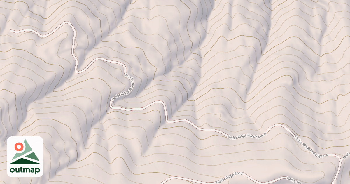 Map of HEIFER RIDGE SPUR A