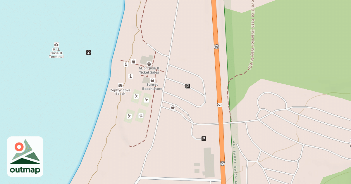 Map of ZEPHYR COVE RESORT