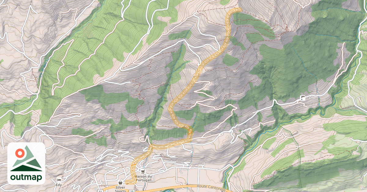 Map of Les Rodomonts — Rougemont