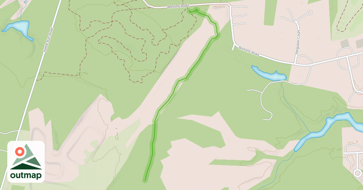 Map of Peaceful Partners Trail (South) (Blue Markers)