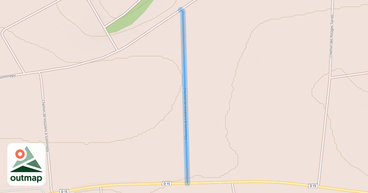 Map of Chemin de Vouziers à Sommepy
