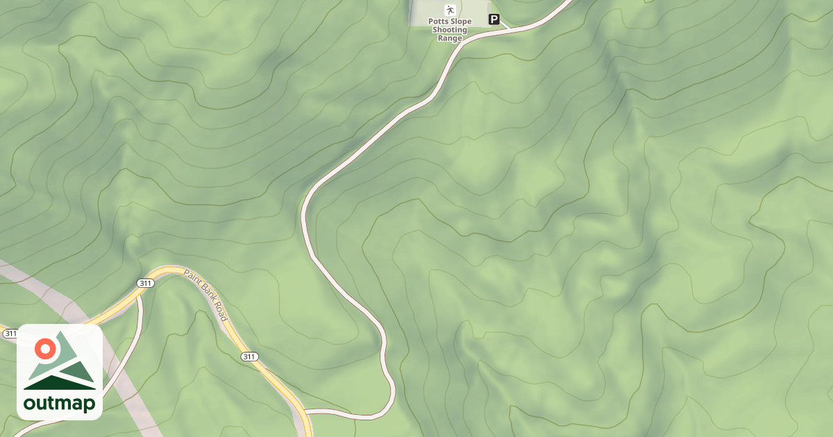Map of POTTS SLOPE