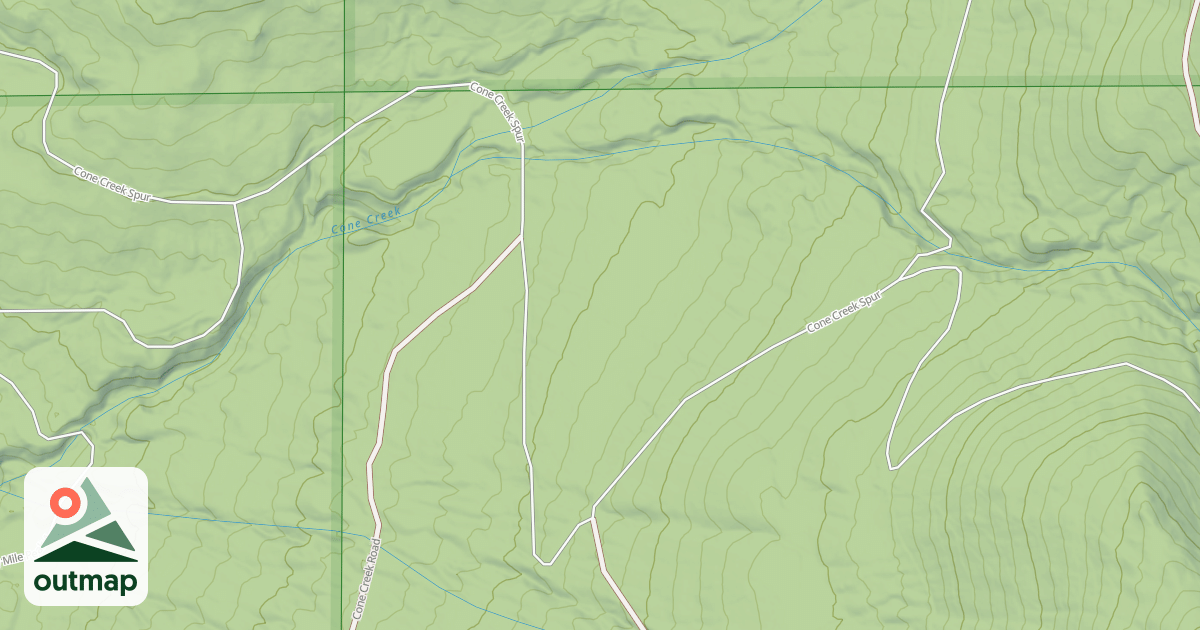 Map of CONE CREEK SPUR