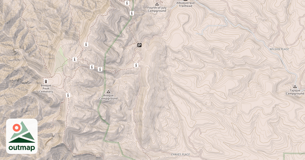 Map of TAJIQUE CANYON