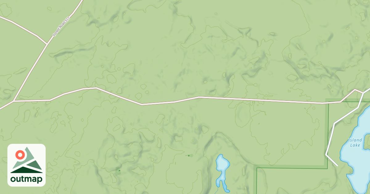 Map of ISLAND LAKE ROAD