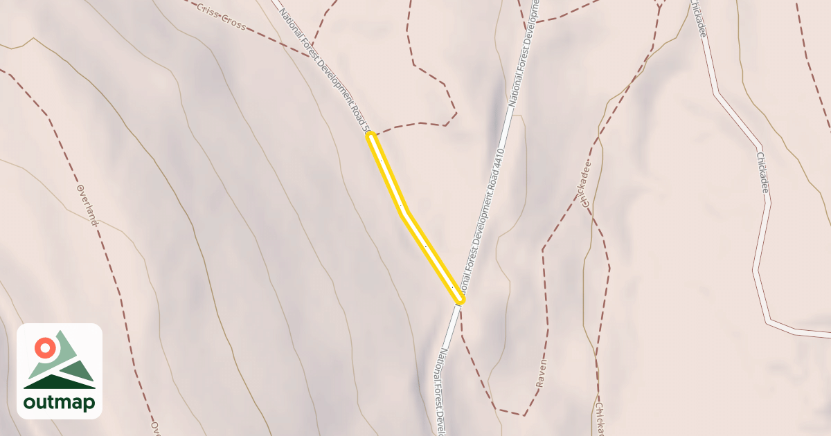 Map of National Forest Development Road 500