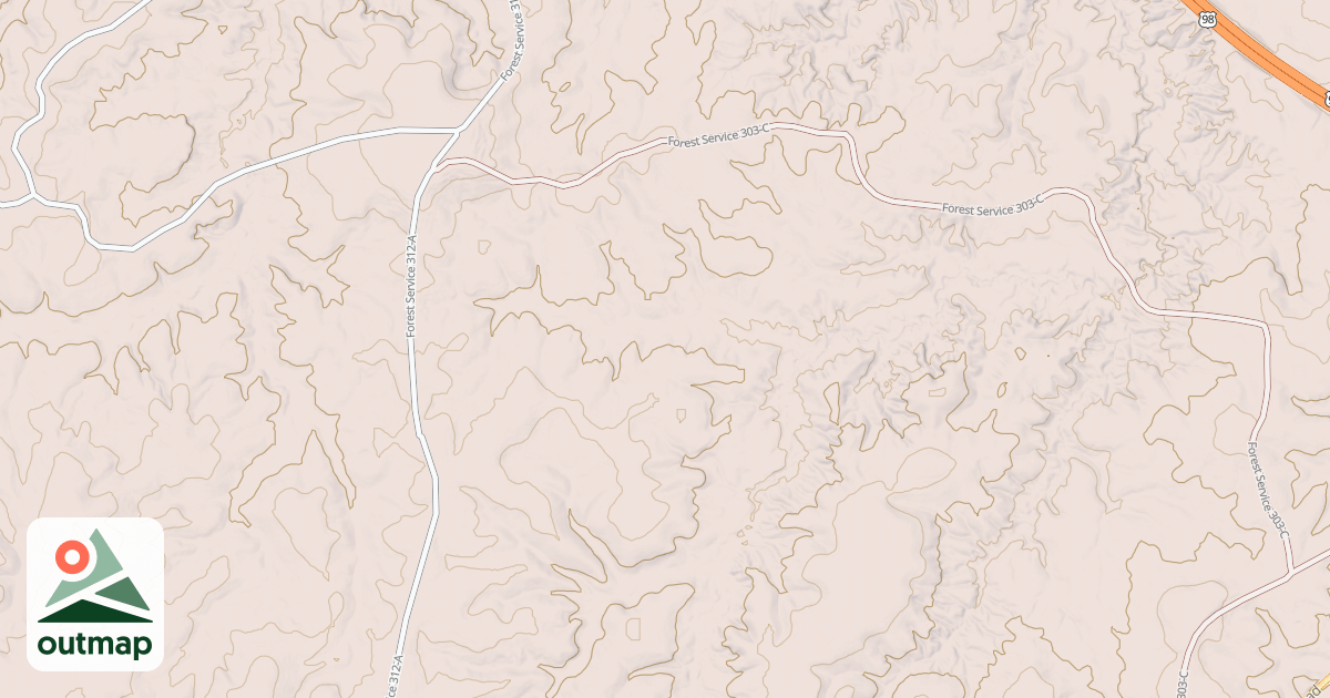 Map of USFS Motor Vehicle Use Map Roads {C8CC6340-0F6B-4AB3-9005-E87E1E3027C0}