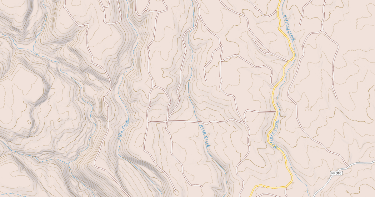 Map preview of USFS National Forest System Roads {C223FAC7-A4E0-4979-BC82-7809373E575C}