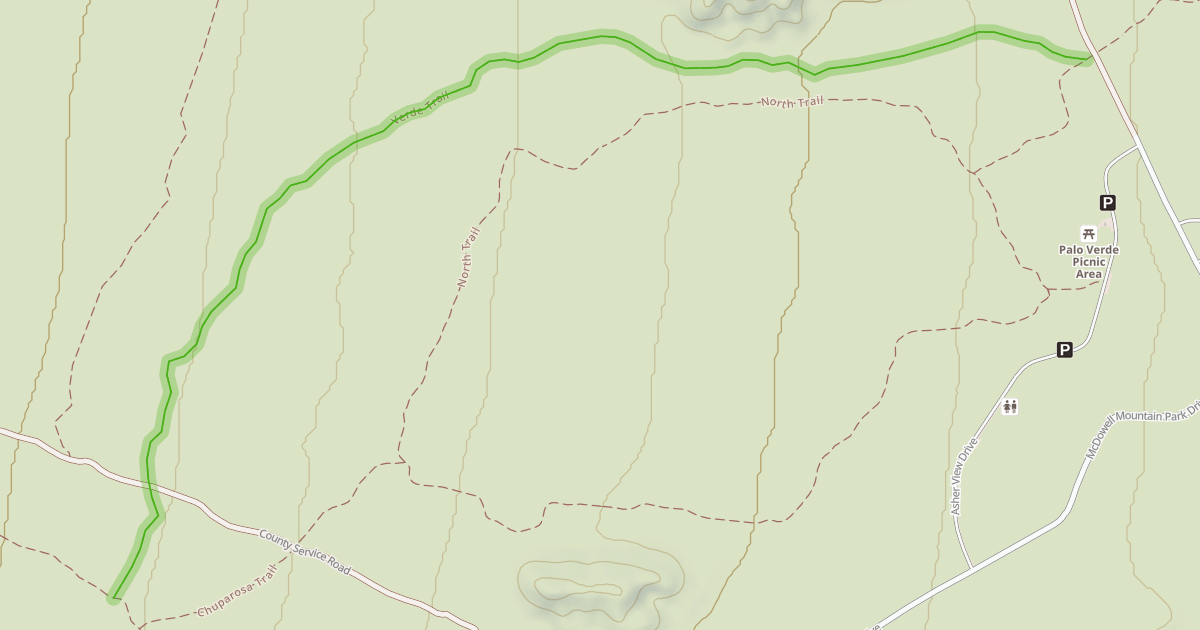 Map preview of Verde Trail