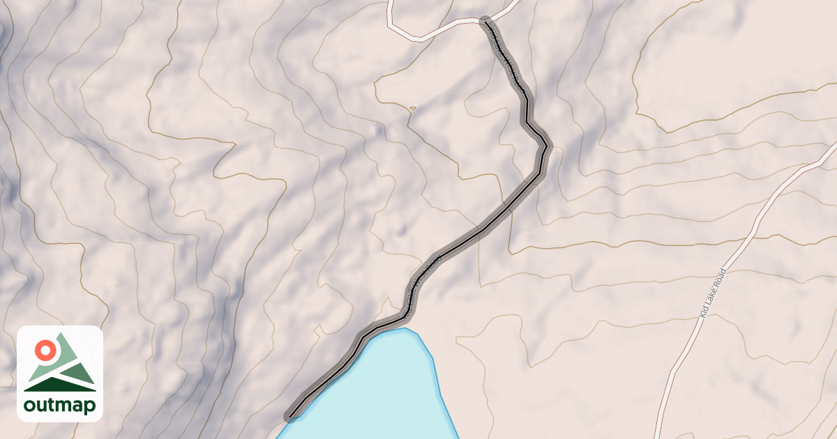 Map of Kid Lake West Road