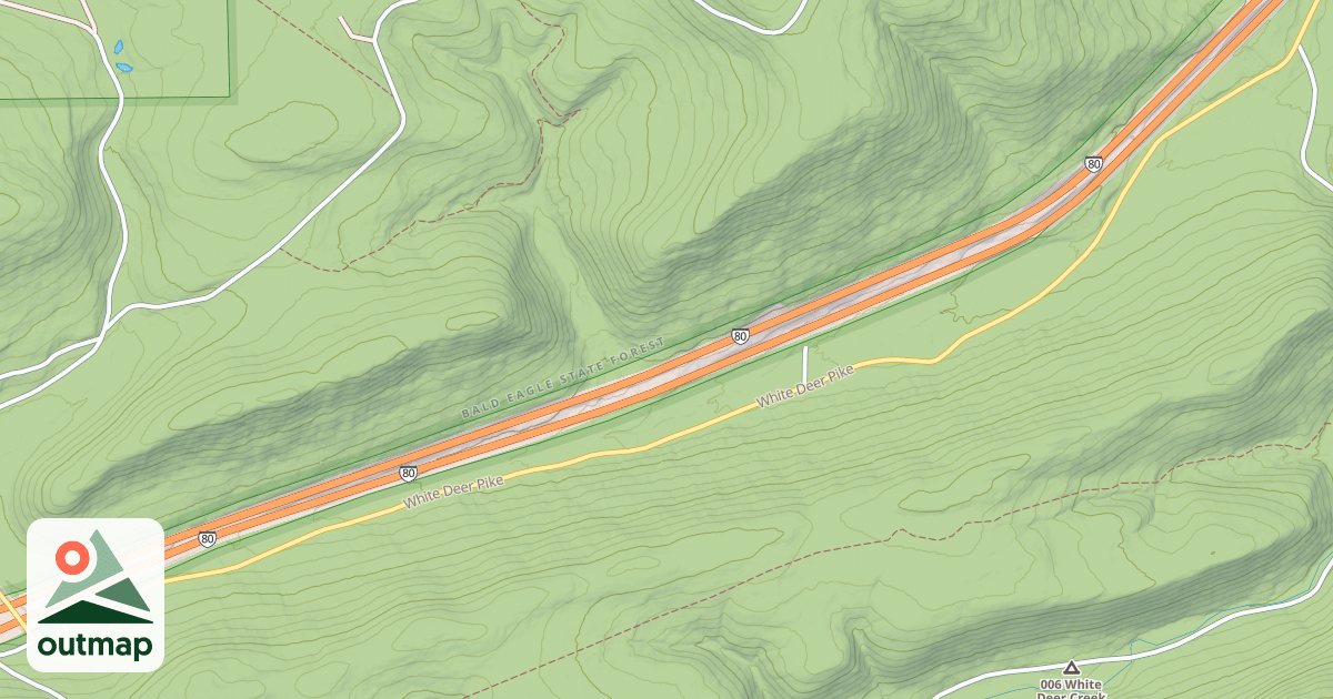 Map of Bald Eagle State Forest Snowmobile Trails