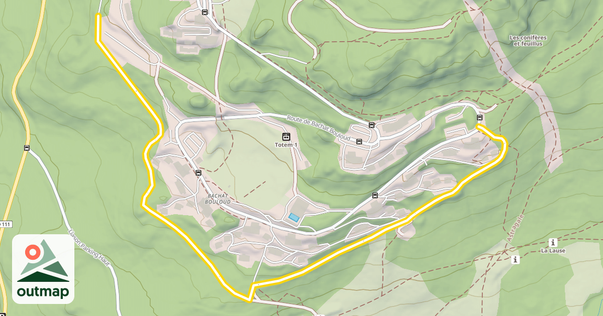 Map of Retour Chamrousse 1750