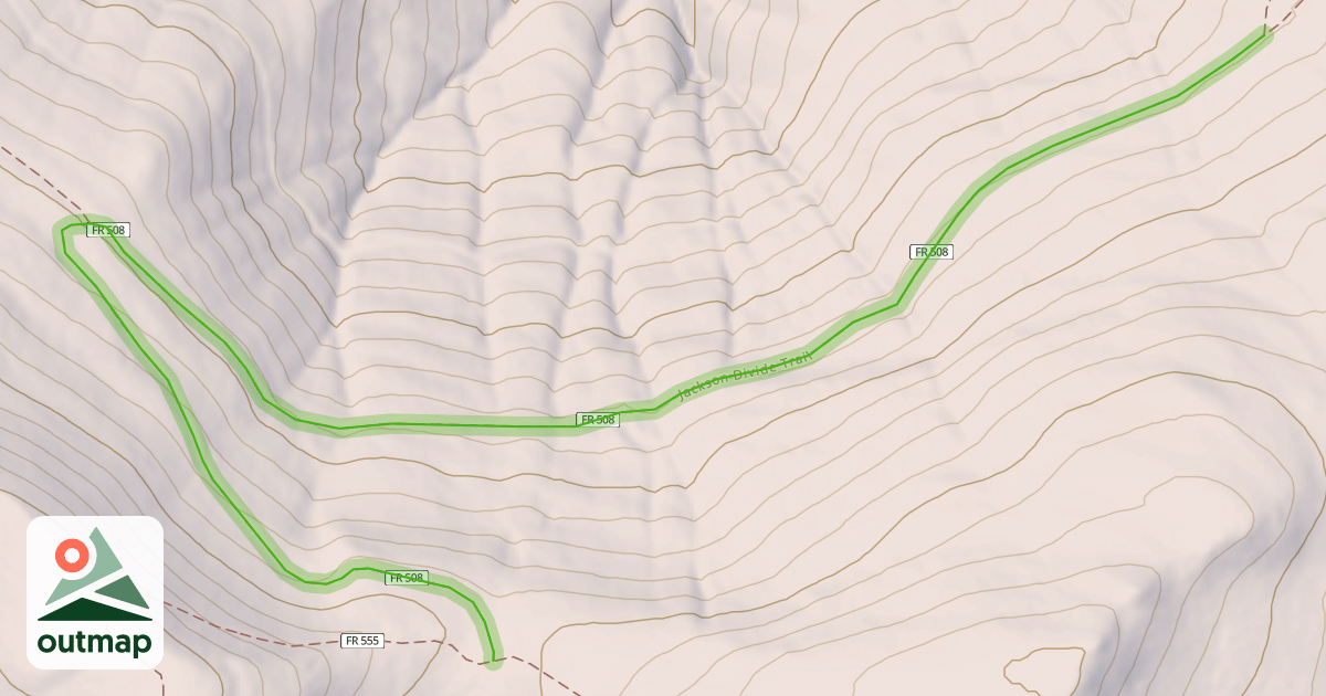 Map of Jackson Divide Trail