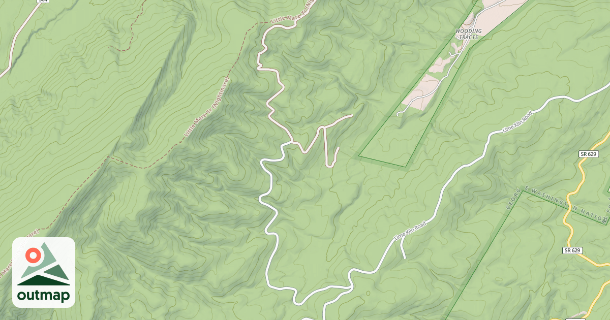 Map of LIMEKILN SPUR